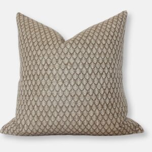 Brown Floral Pillow Cover, Earthy Textured Pillow | Fern